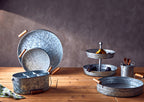 Round galvanised steel tray with wood handles by Drummond, view 11
