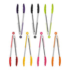 Black silicone and stainless steel tongs by Zing, view 5
