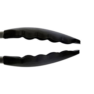 Black silicone and stainless steel tongs by Zing, view 6