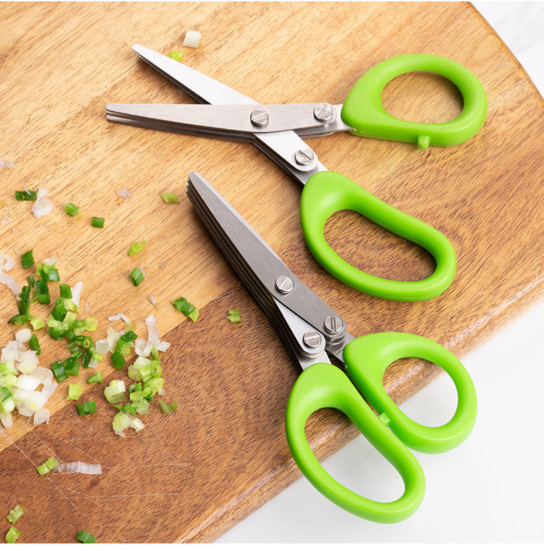 Multi-Blade Herb Scissors, stainless steel