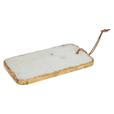 Empire White Marble & Gold Serving Board