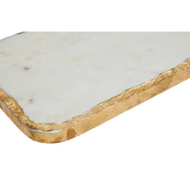 Empire White Marble & Gold Serving Board