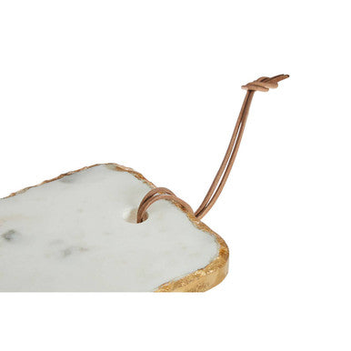 Empire White Marble & Gold Serving Board