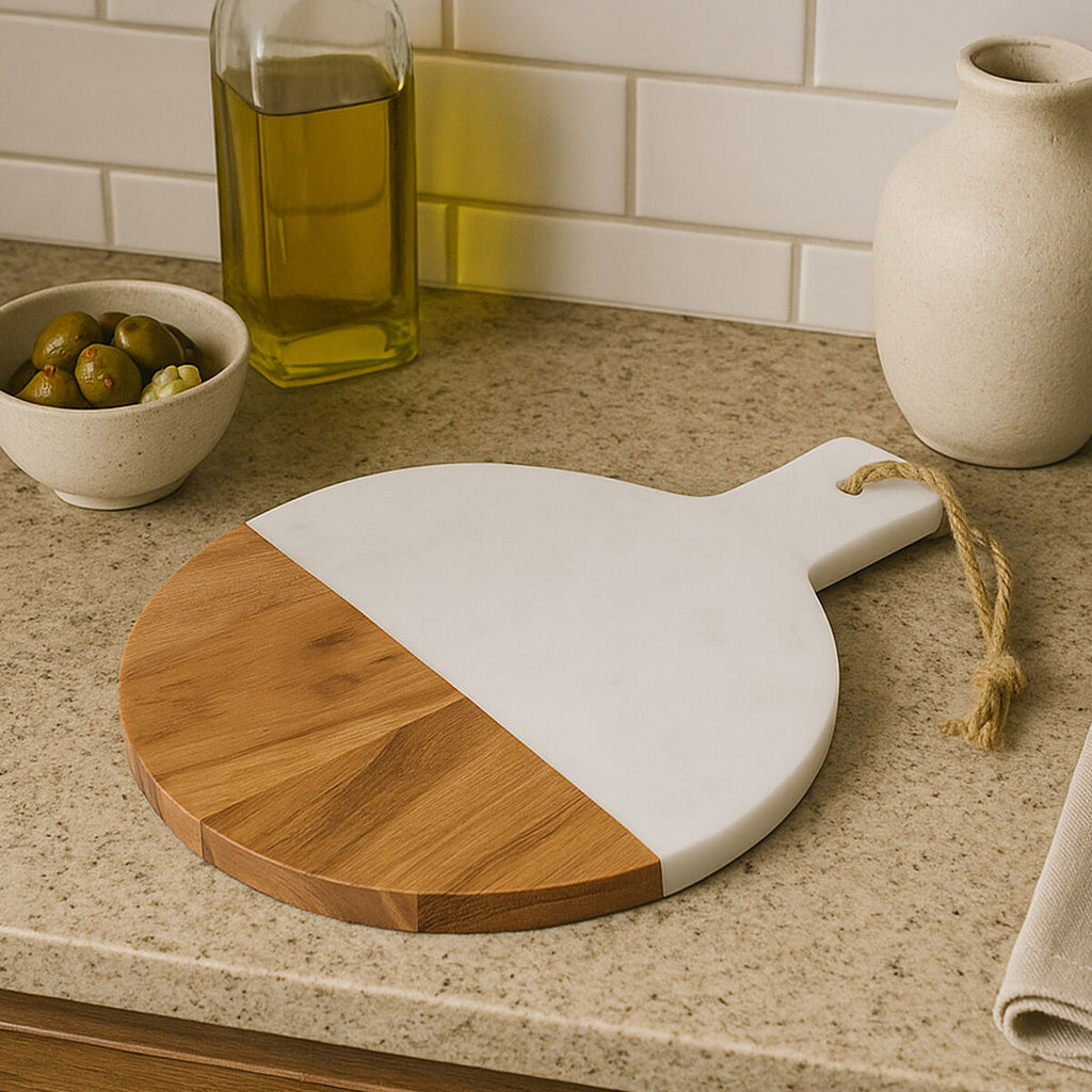 Monzaro Large Marble & Acacia Paddle Board