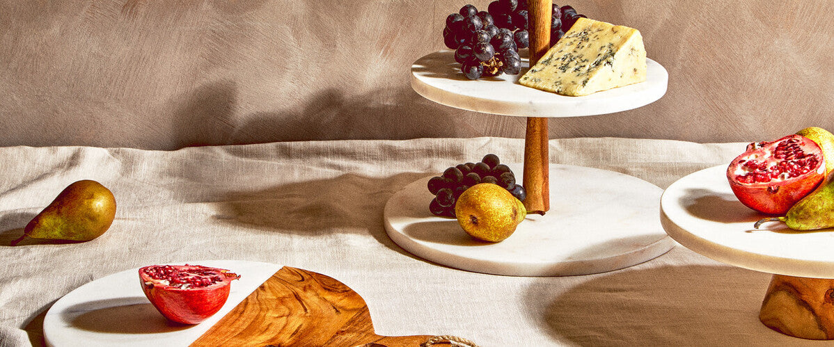 Monzaro Small Marble & Acacia Paddle Board