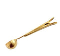 Stainless steel coffee scoop with bag clip, view 2