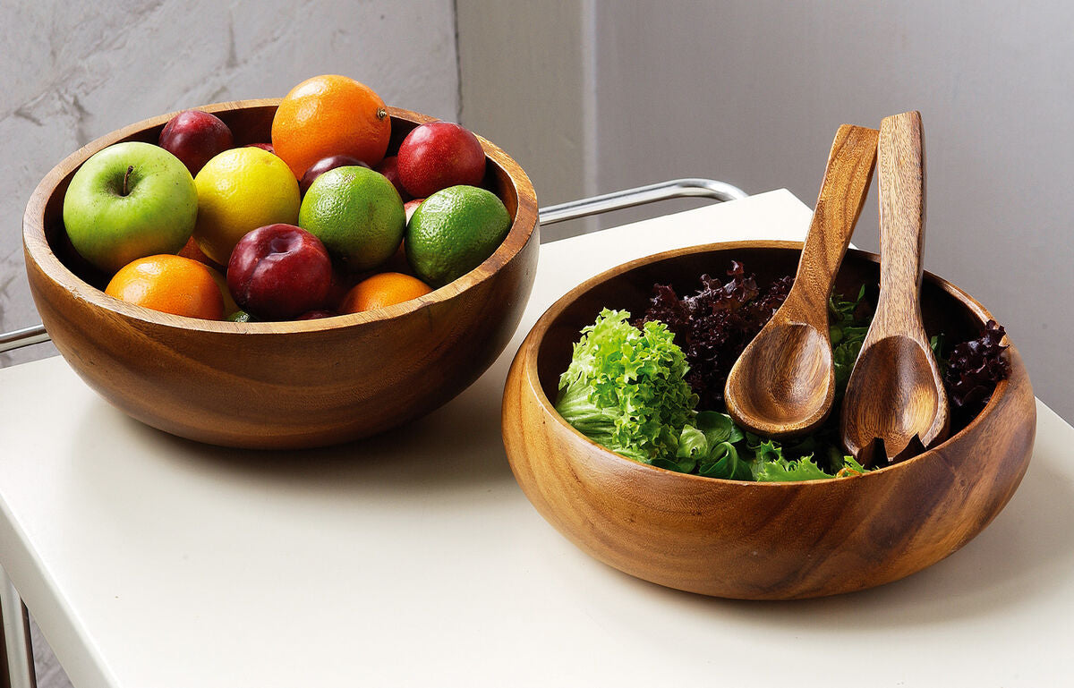 Acacia fruit and salad bowl by Kora, view 3