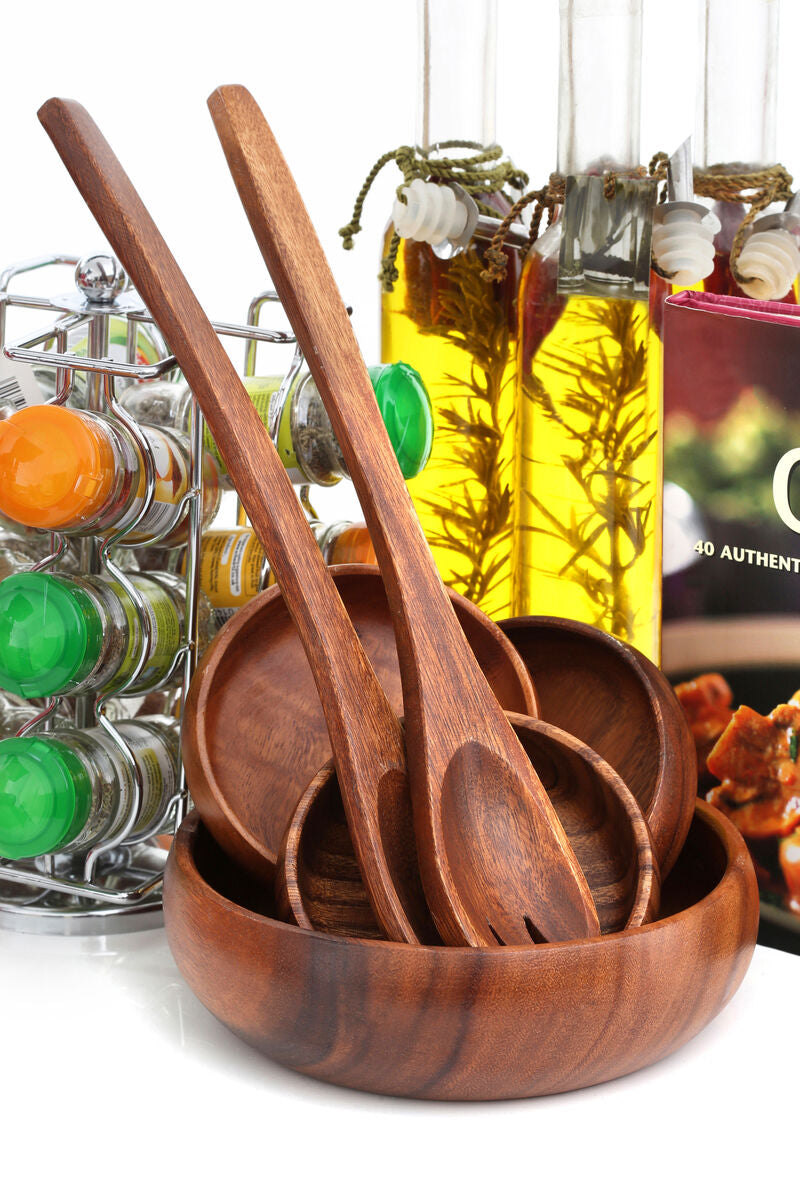 Kora Acacia 7 Piece Salad Serving Set by Orsina