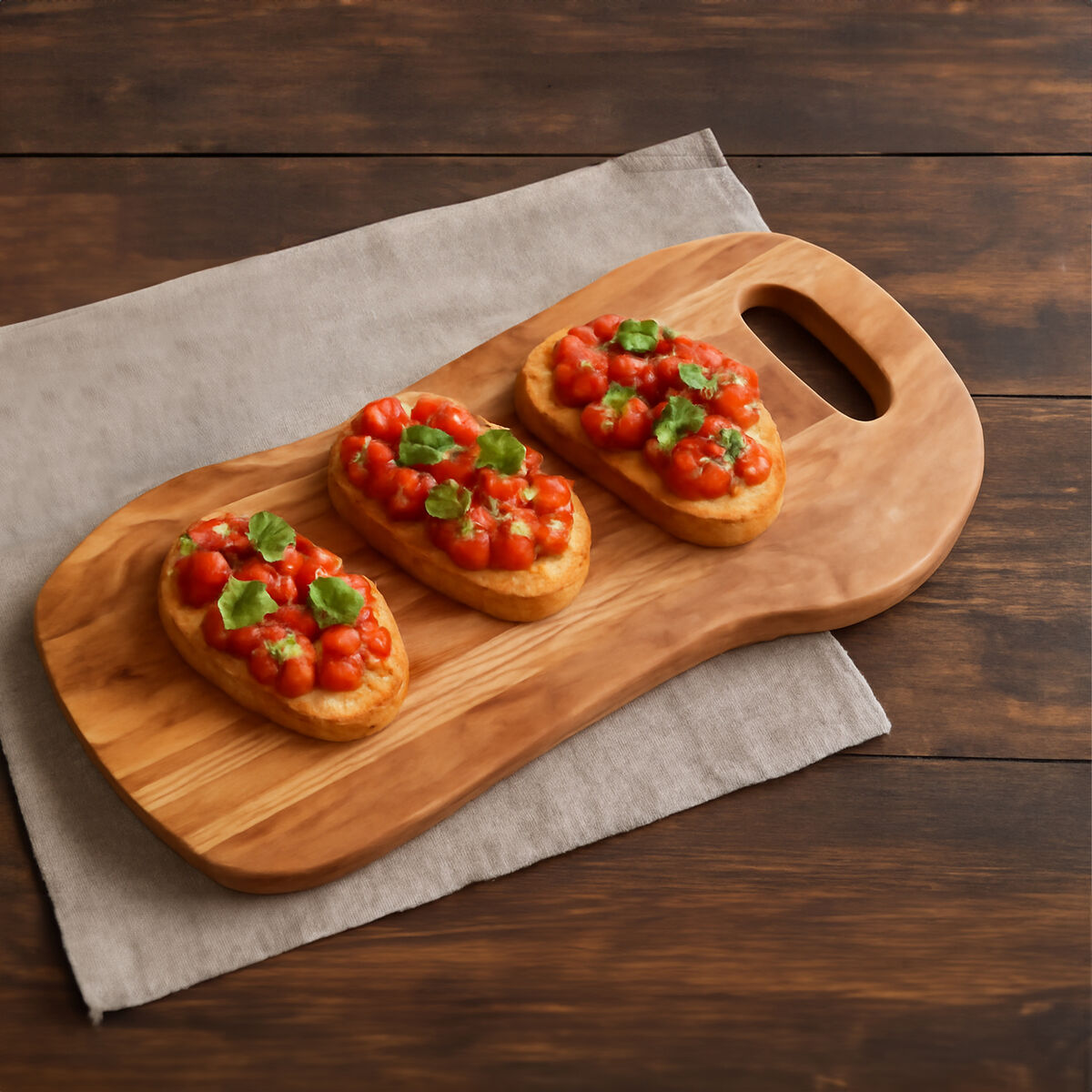 Kora Olive Wood Serving Board with Handle