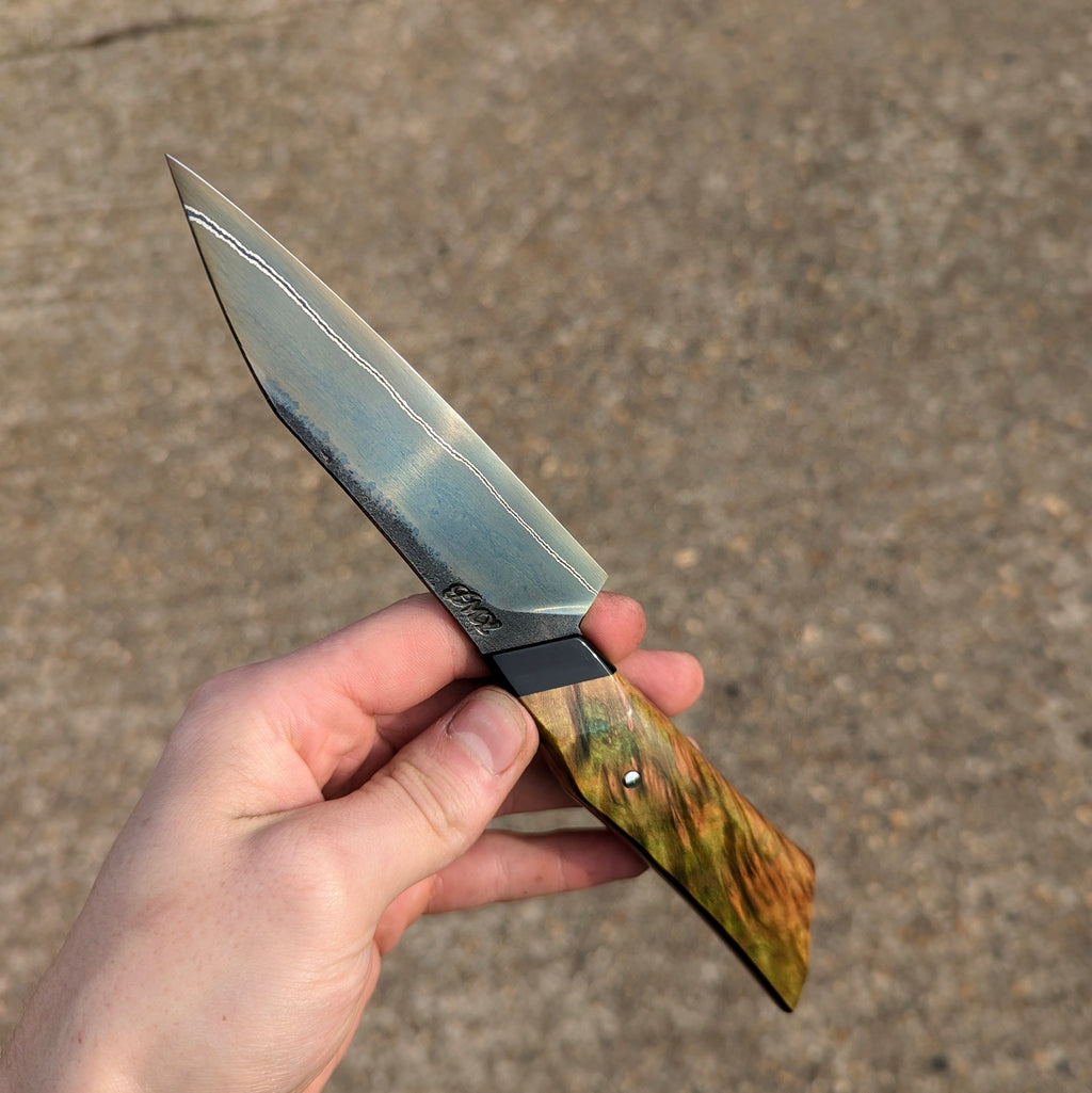 Handmade 110mm Double Stripe Paring Knife by KWB
