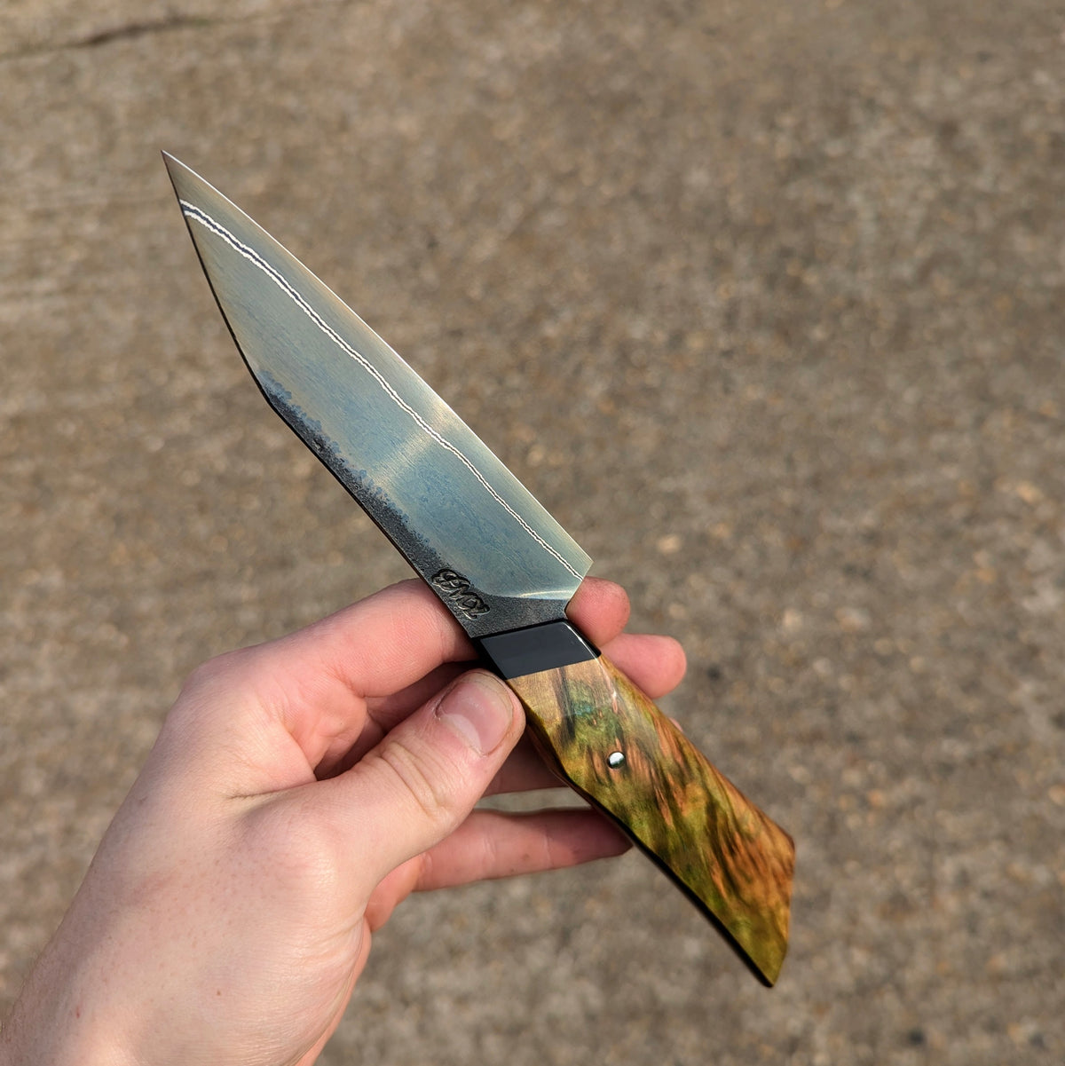 Handmade 110mm Double Stripe Paring Knife by KWB