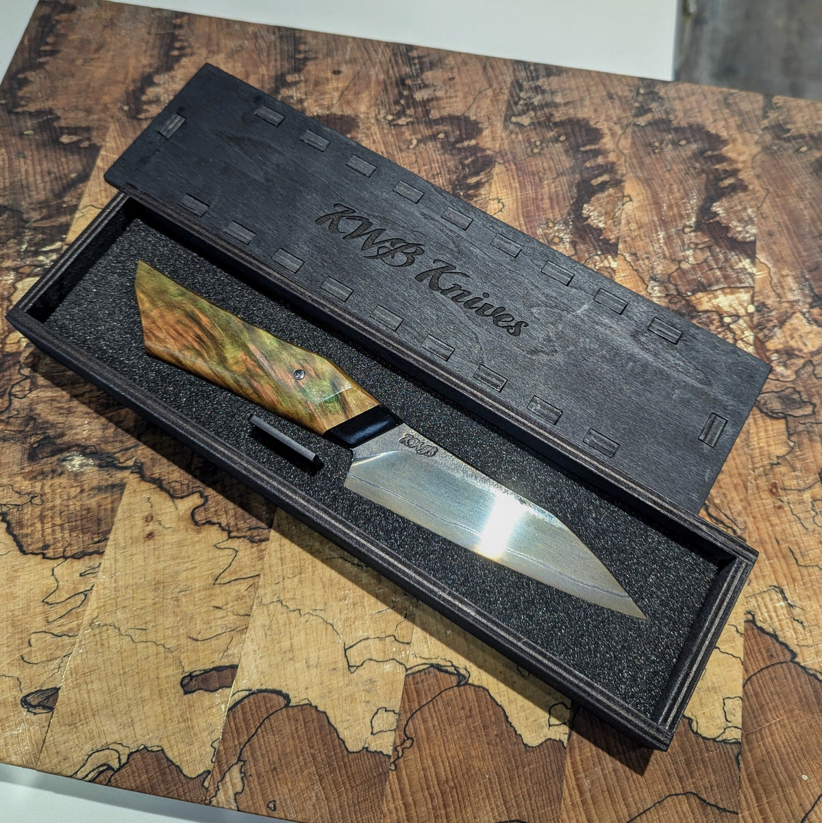 Handmade 110mm Double Stripe Paring Knife by KWB