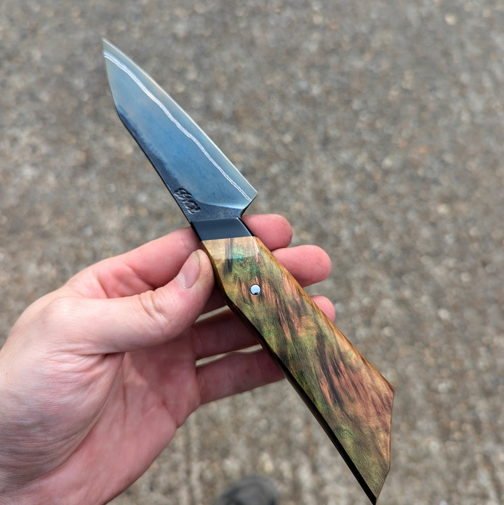 Handmade 110mm Double Stripe Paring Knife by KWB