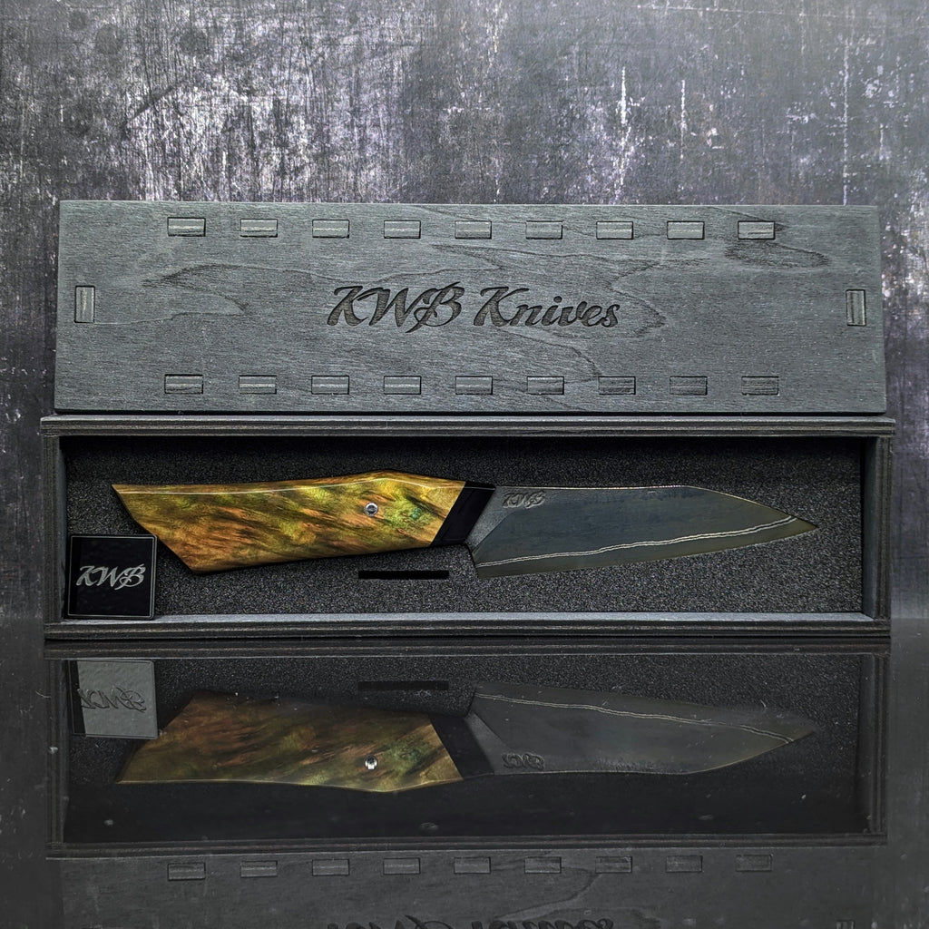 Handmade 110mm Double Stripe Paring Knife by KWB