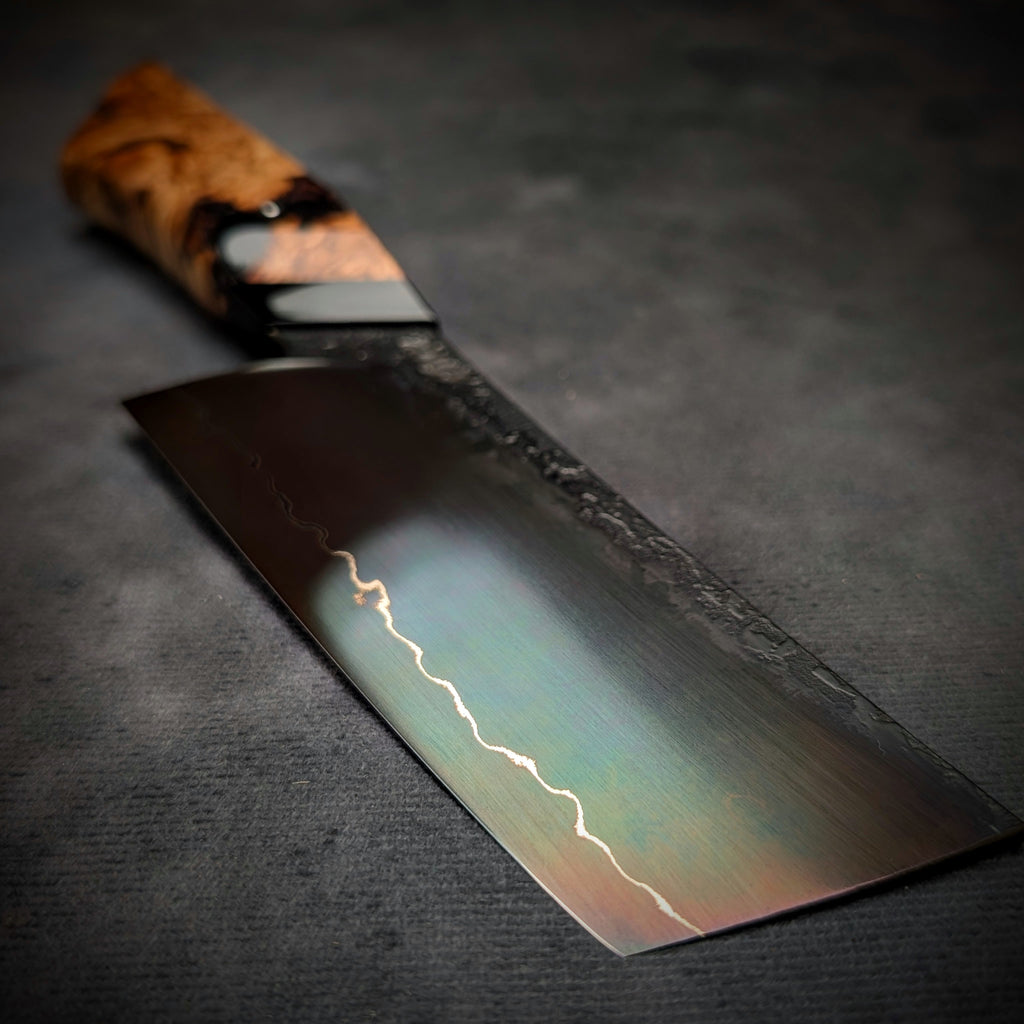 Handmade 120mm Lightning Nakiri by KWB Knives