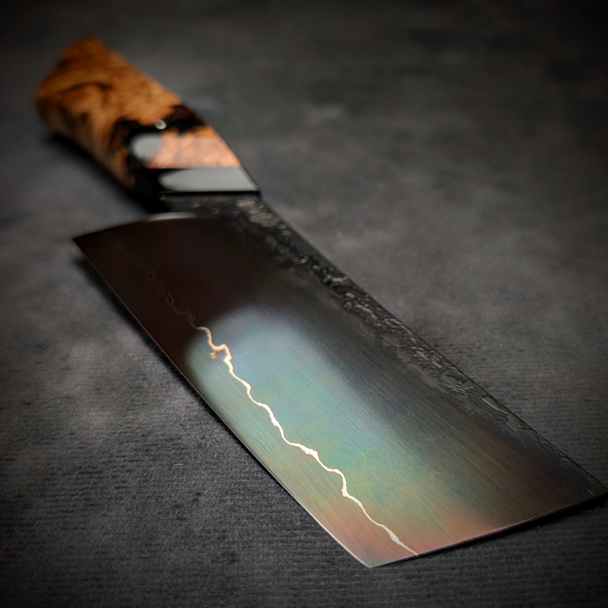 Handmade 120mm Lightning Nakiri by KWB Knives