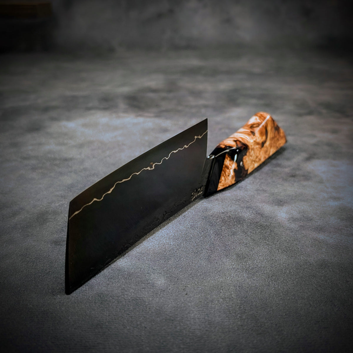 Handmade 120mm Lightning Nakiri by KWB Knives