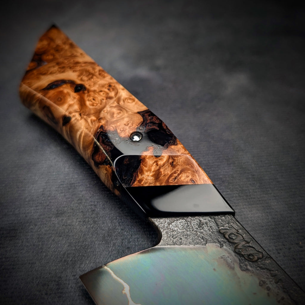 Handmade 120mm Lightning Nakiri by KWB Knives