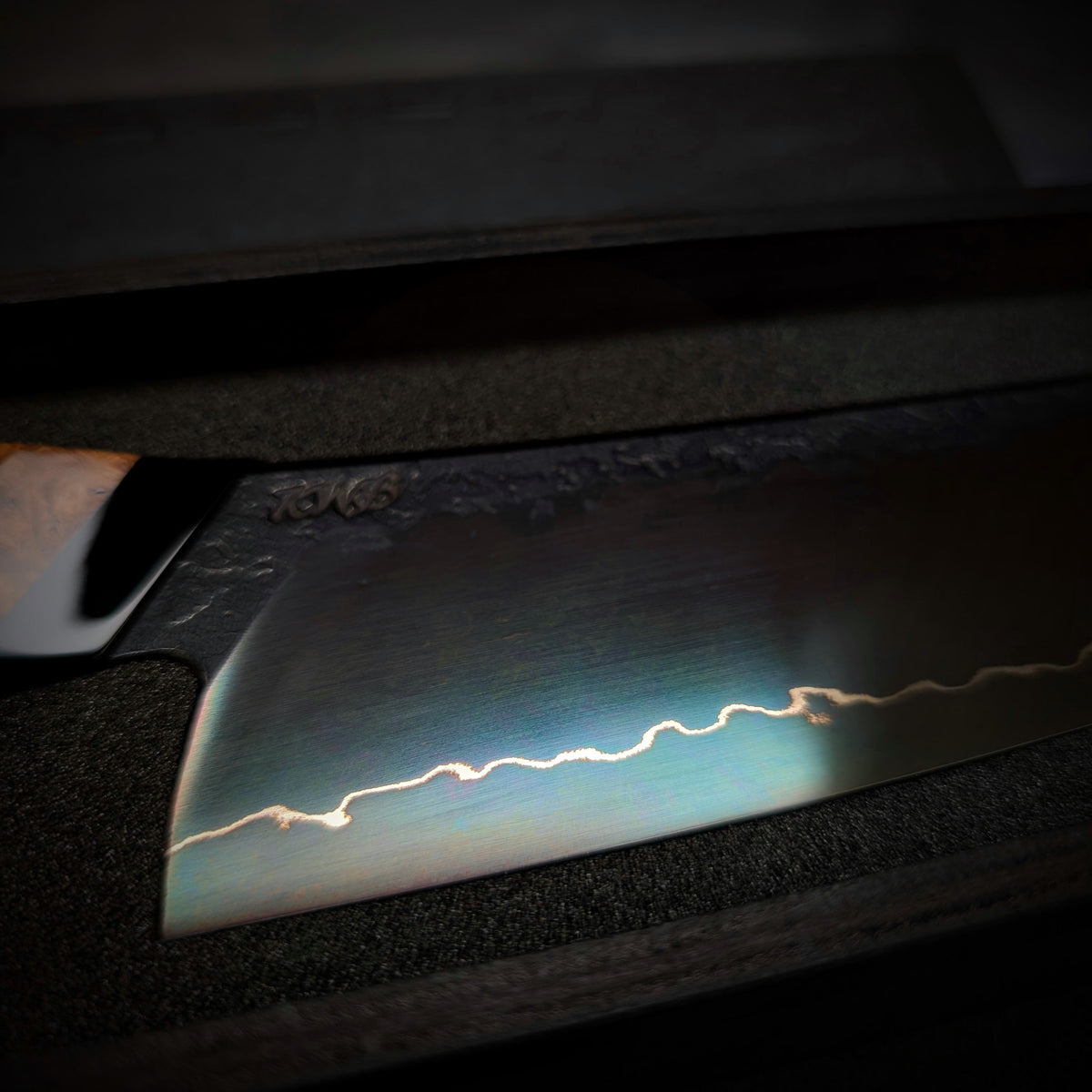 Handmade 120mm Lightning Nakiri by KWB Knives