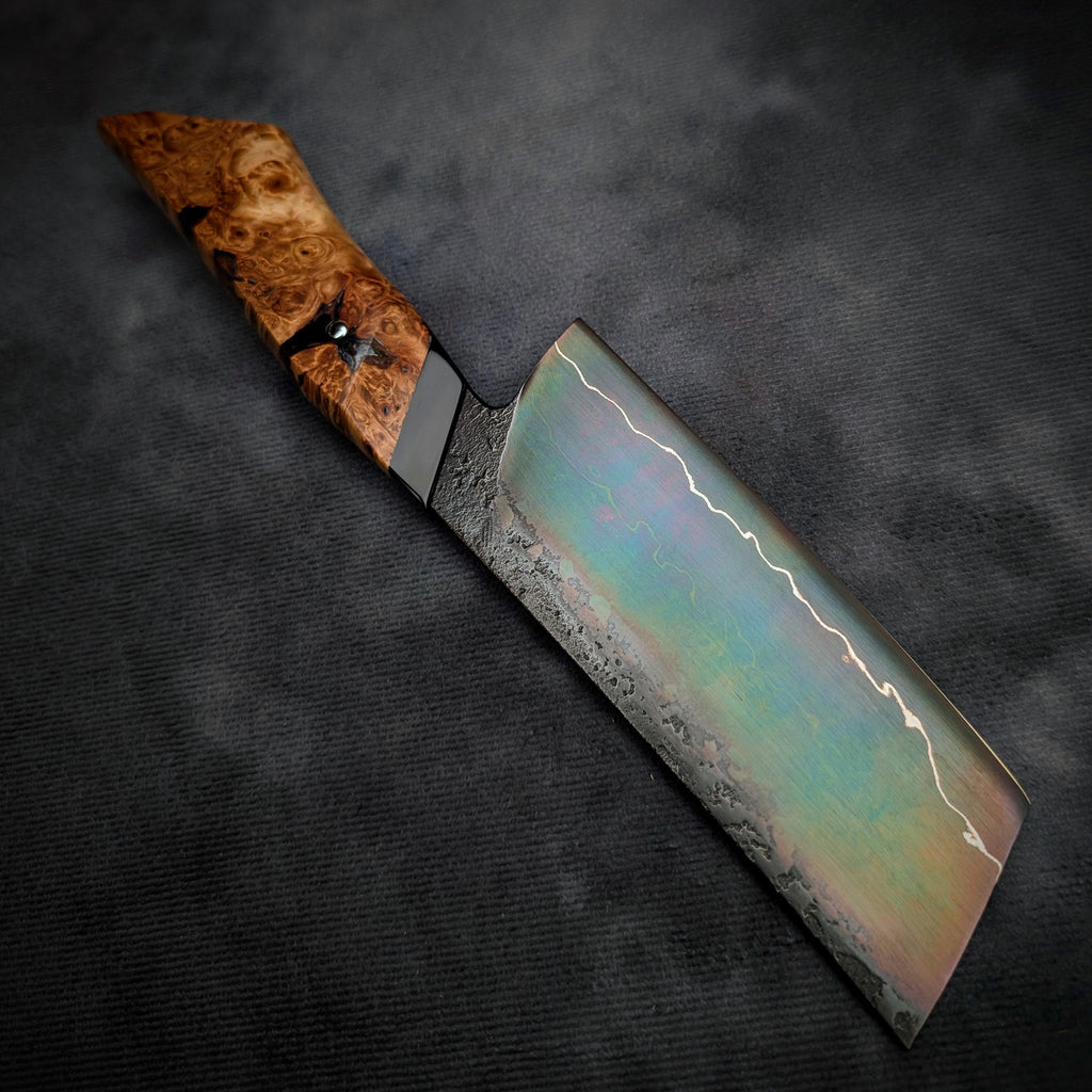 Handmade 120mm Lightning Nakiri by KWB Knives