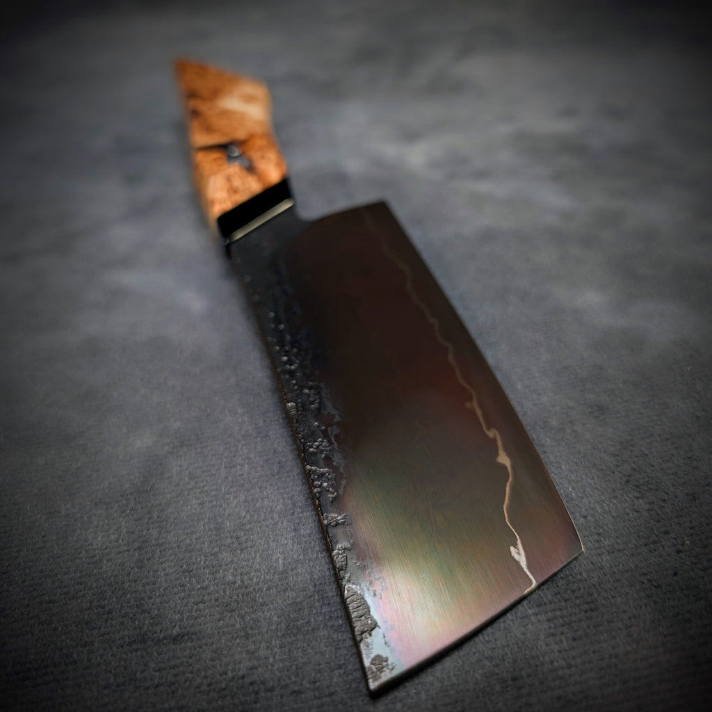 Handmade 120mm Lightning Nakiri by KWB Knives