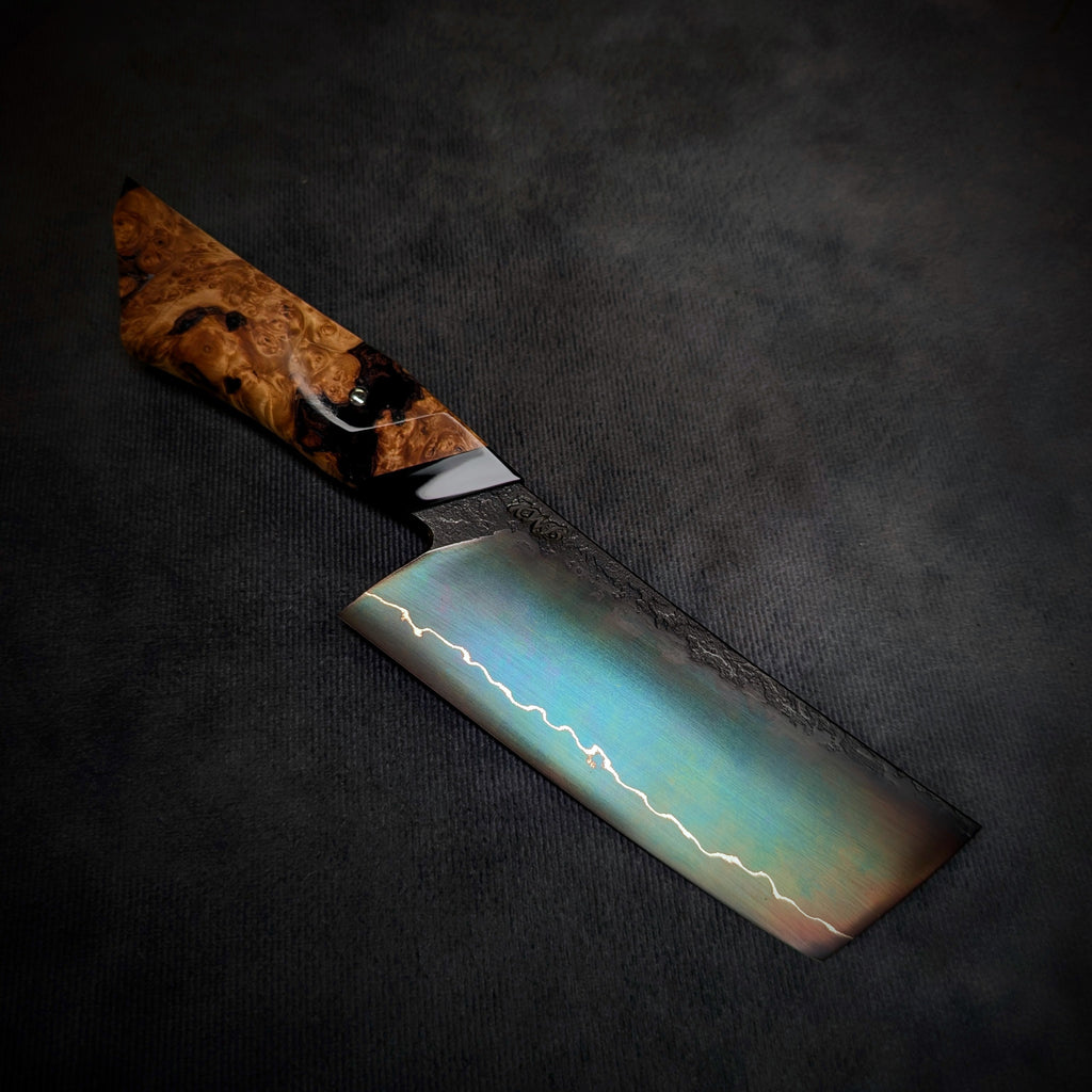 Handmade 120mm Lightning Nakiri by KWB Knives