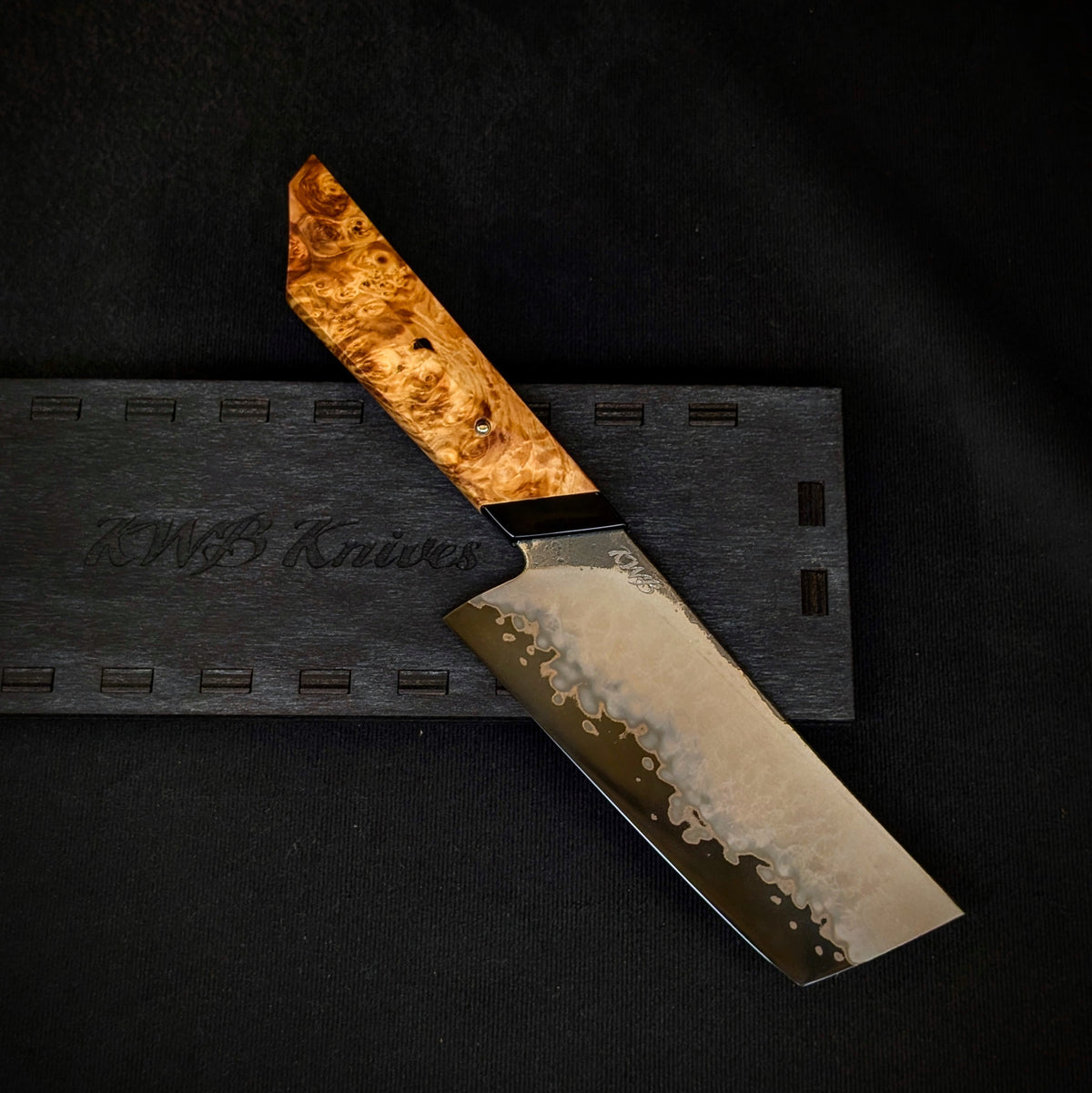 Handmade 125mm San-Mai Nakiri by KWB Knives