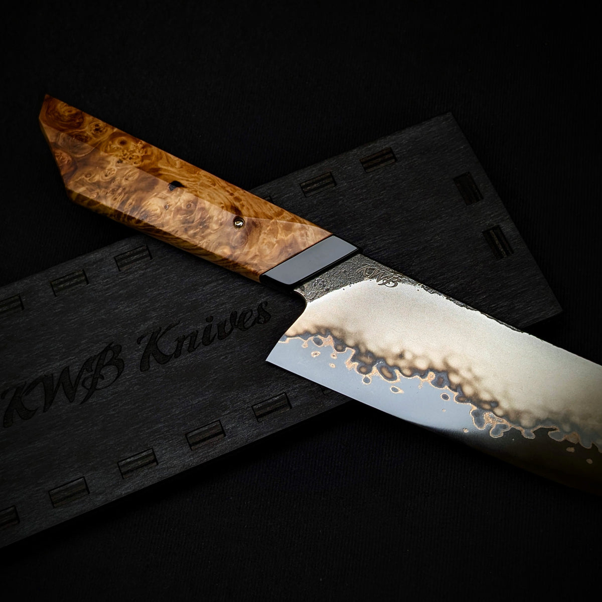 Handmade 125mm San-Mai Nakiri by KWB Knives