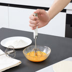 Stainless steel semi-automatic push whisk
