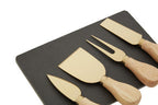 Carter Slate Cheese Board & Gold Knife Set