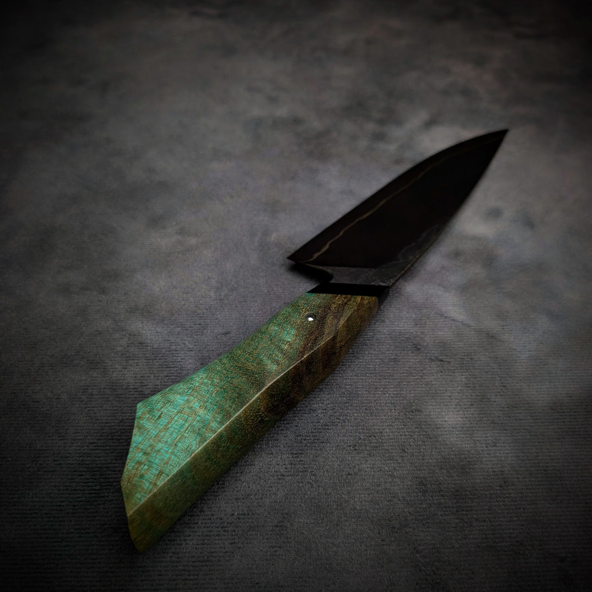 Handmade 170mm Sea Blue Utility Knife by KWB