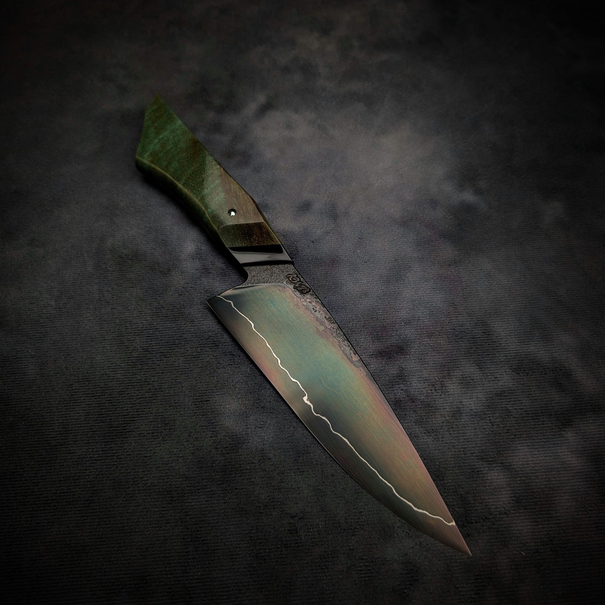 Handmade 170mm Sea Blue Utility Knife by KWB