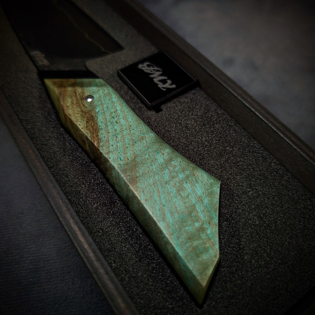 Handmade 170mm Sea Blue Utility Knife by KWB