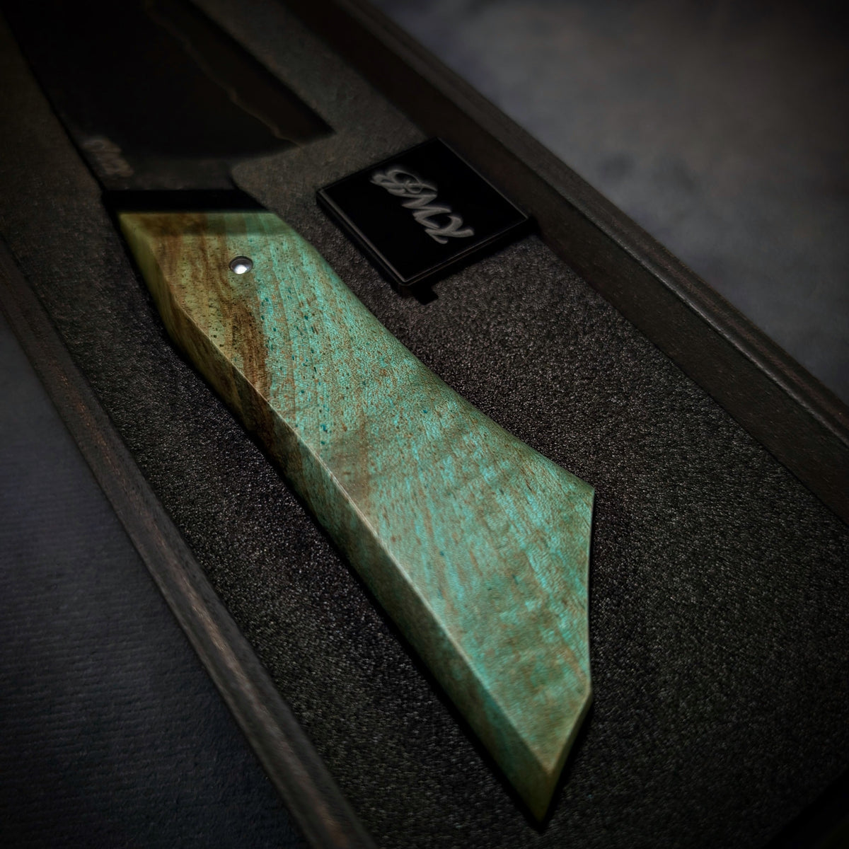 Handmade 170mm Sea Blue Utility Knife by KWB