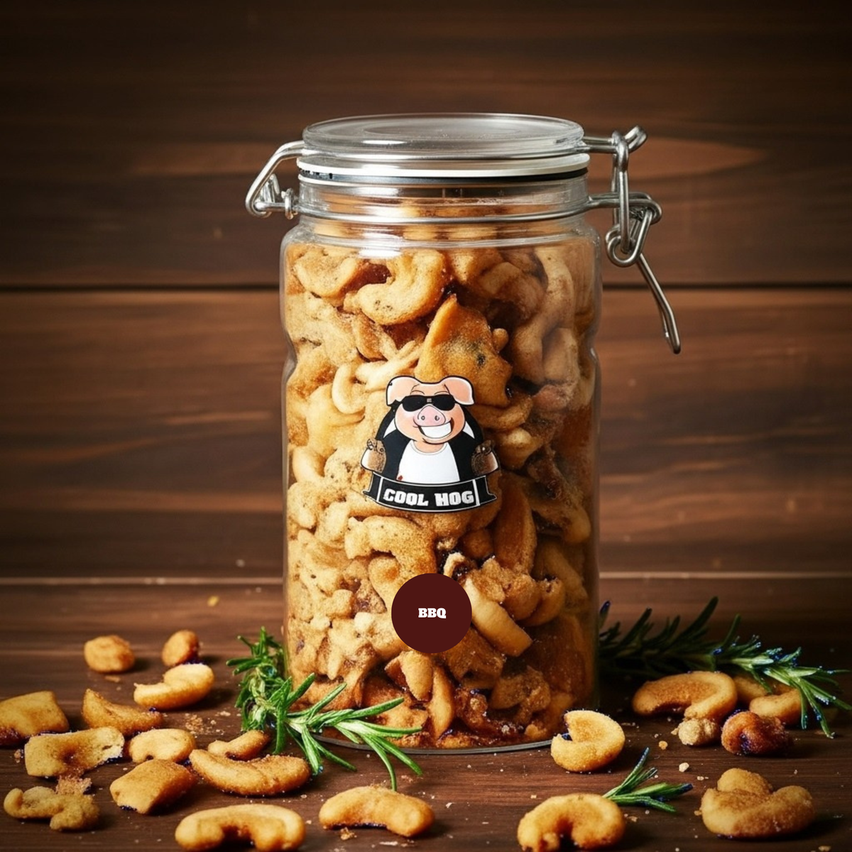 BBQ Pork Scratchings Jar by Cool Hog