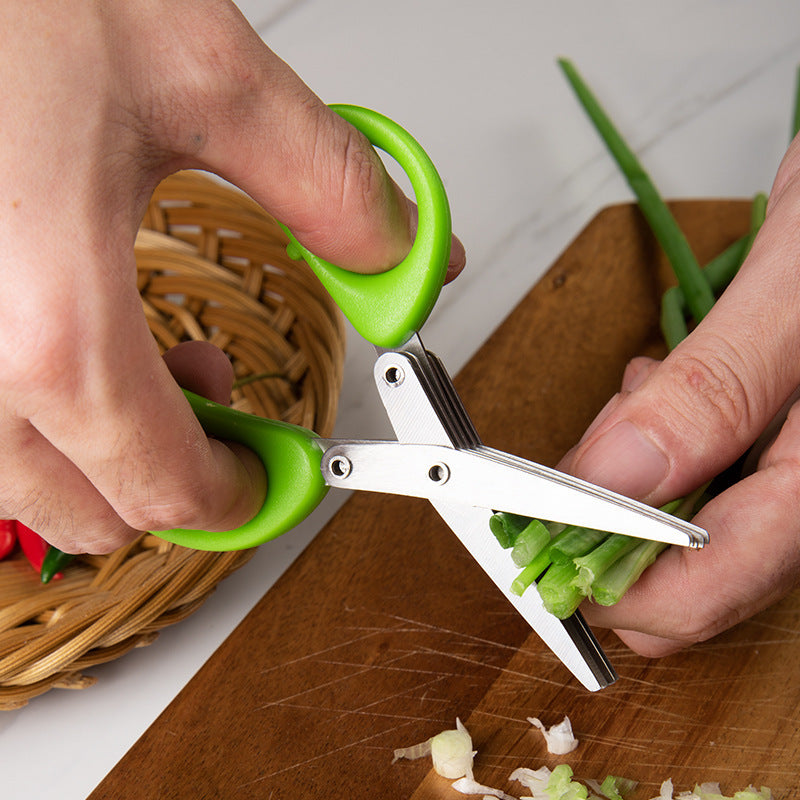 Multi-Blade Herb Scissors, stainless steel