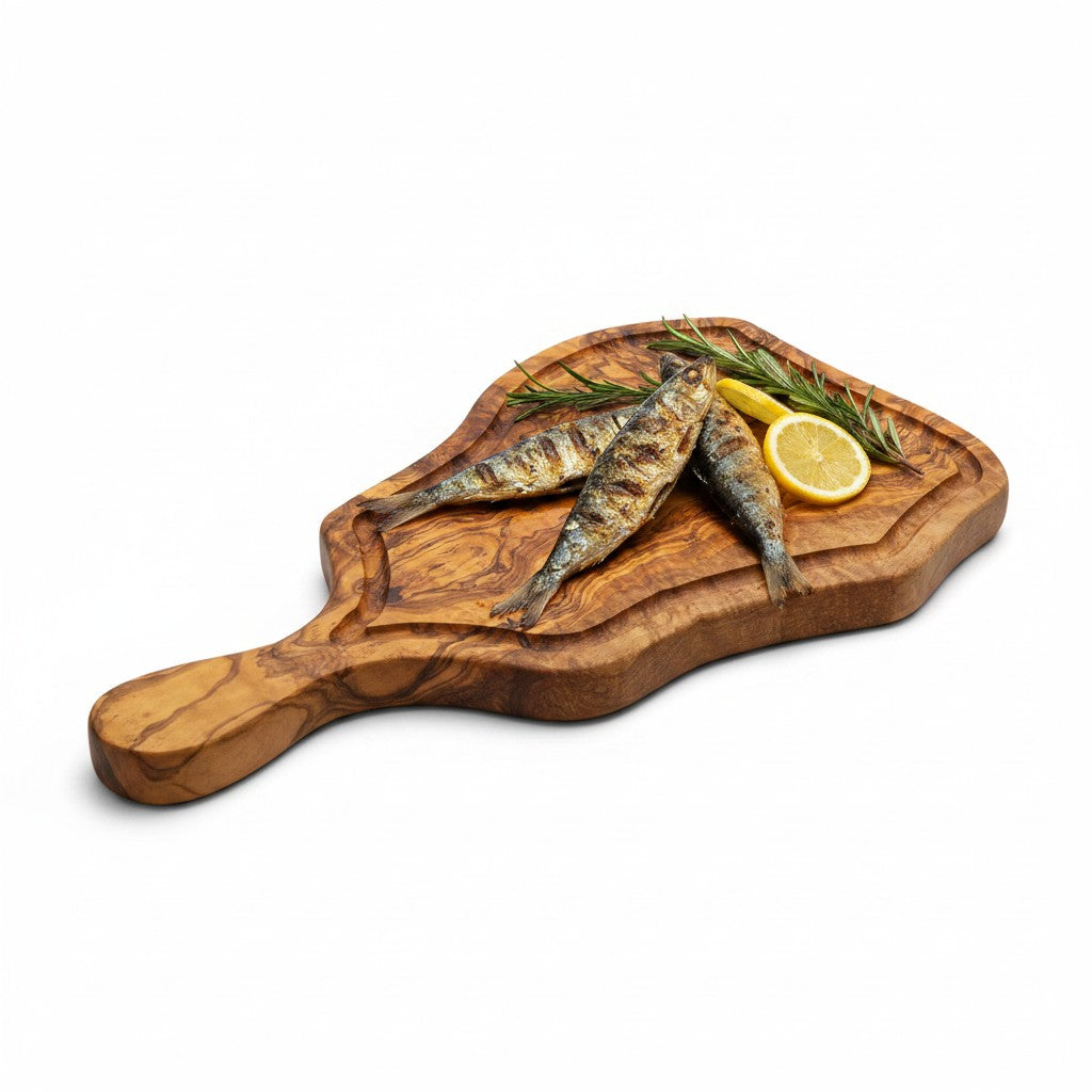 Olive Wood Meat Carving Board with Juice Groove