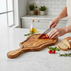 Olive Wood Meat Carving Board with Juice Groove