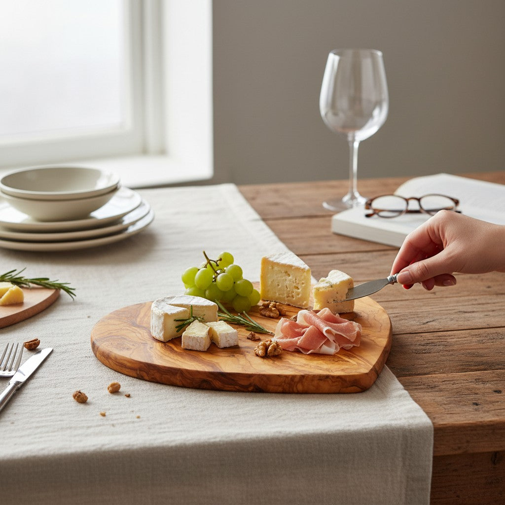 Heart-Shaped Olive Wood Board by OliveArt