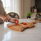 Olive Wood Meat Carving Board with Juice Groove