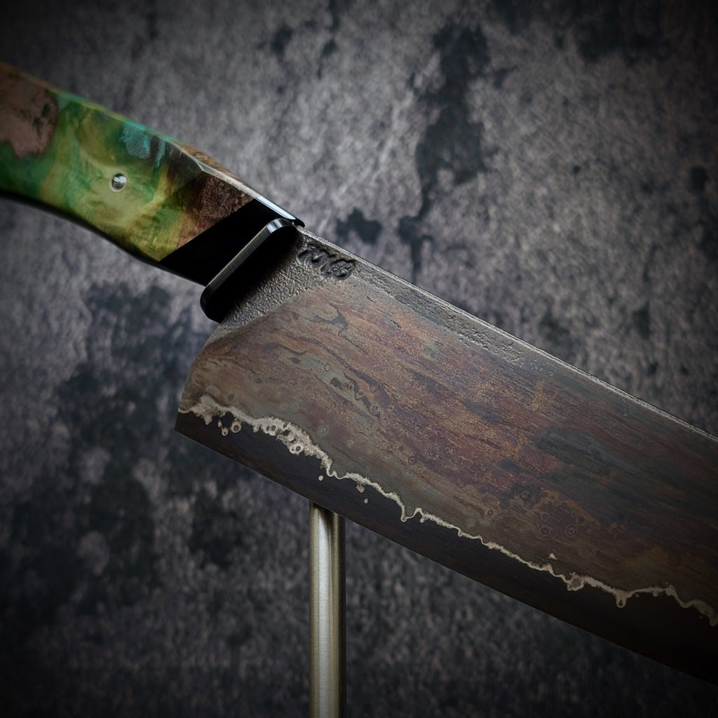 Handmade 210mm Wrought Iron Gyuto by KWB Knives