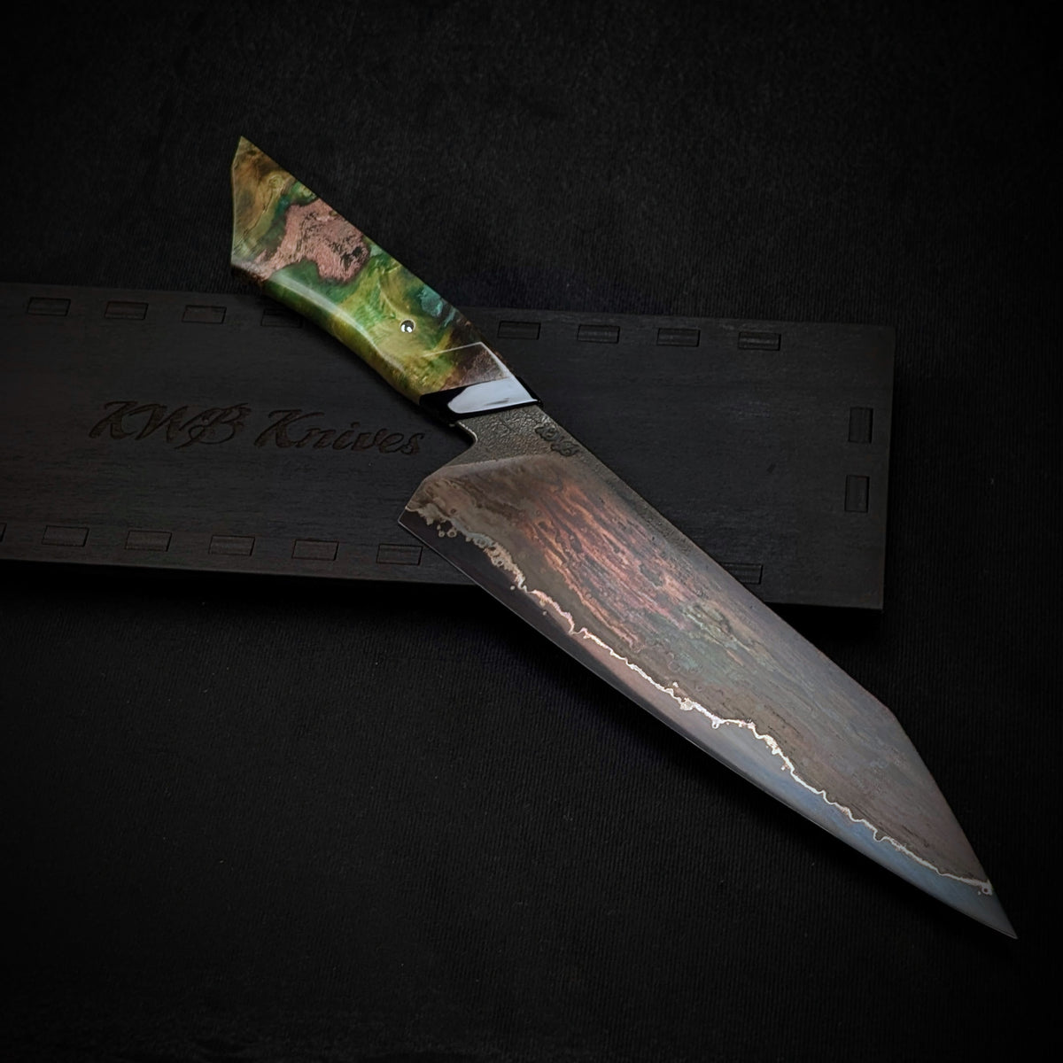 Handmade 210mm Wrought Iron Gyuto by KWB Knives