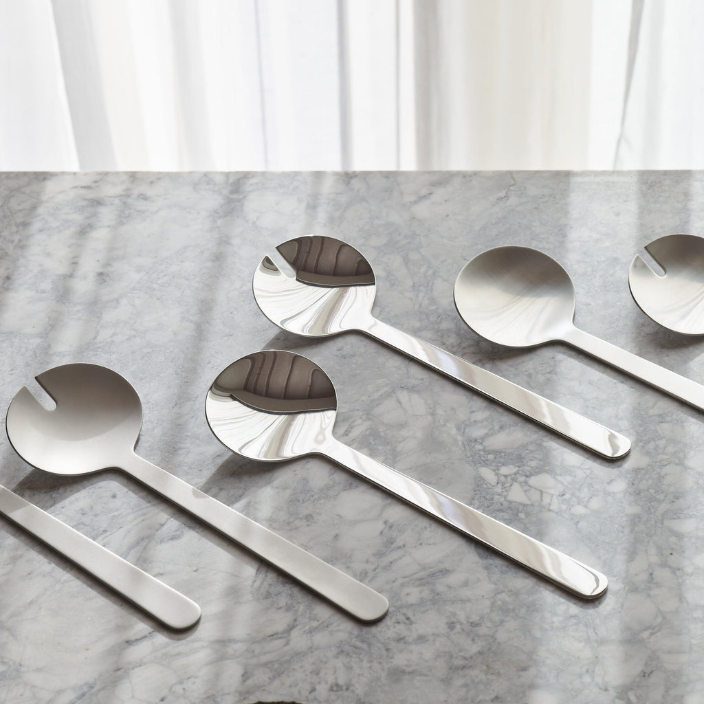 Borough stainless steel salad servers by Aaron Probyn