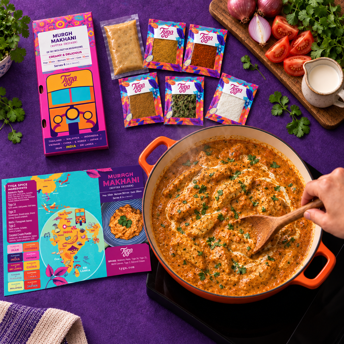 Murgh Makhani Butter Chicken Recipe Kit by Tyga, view 6