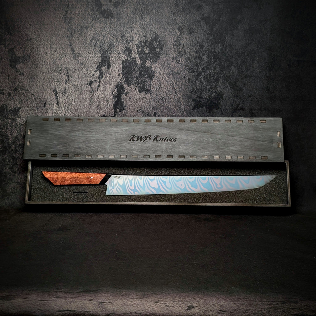 Handmade 360mm Damascus Sushi Knife by KWB