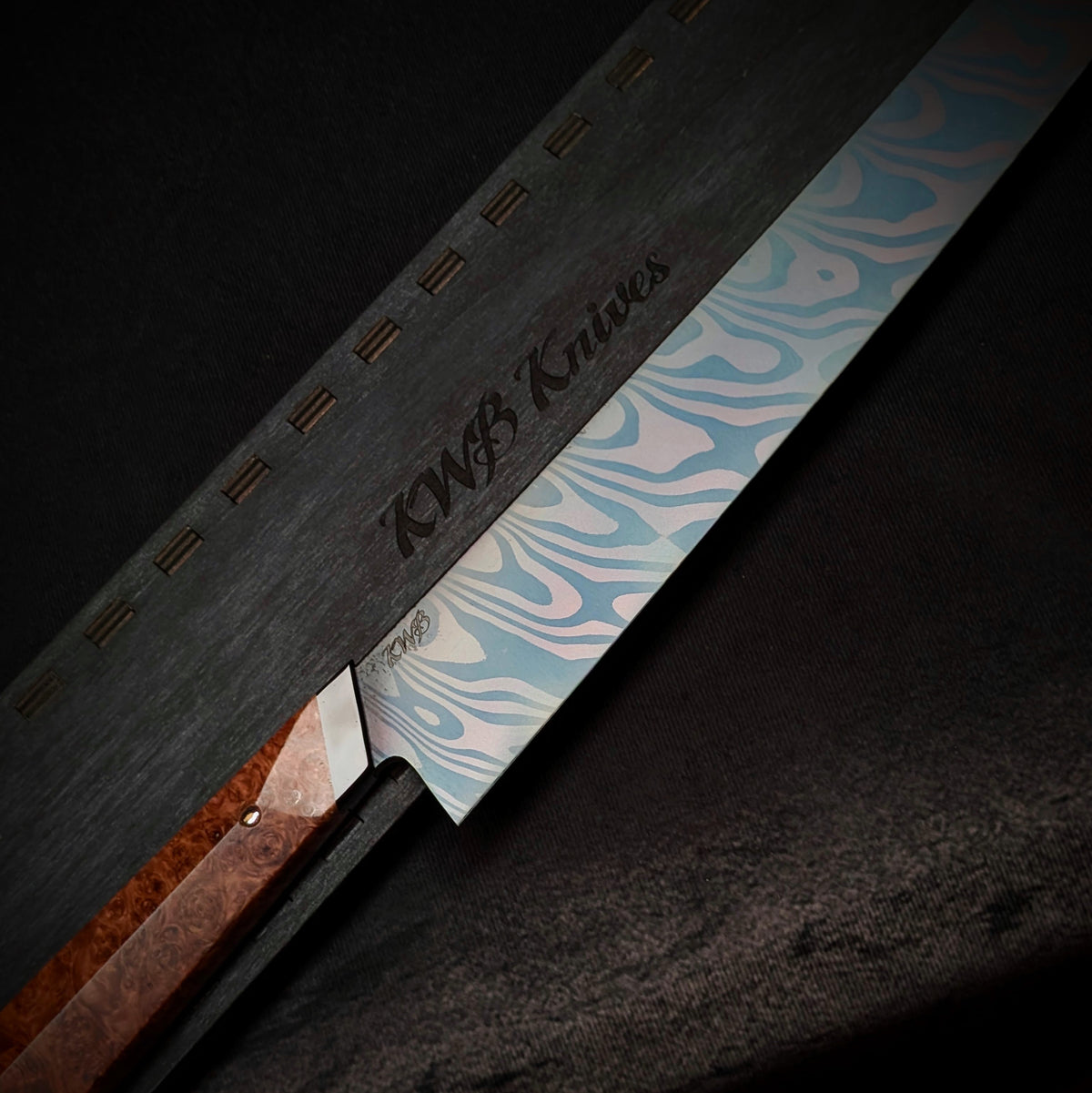 Handmade 360mm Damascus Sushi Knife by KWB