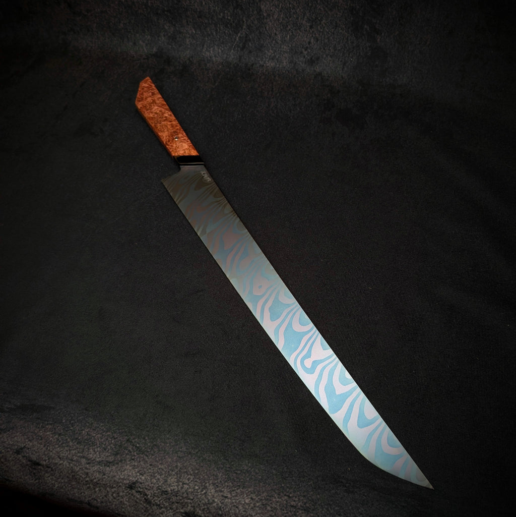 Handmade 360mm Damascus Sushi Knife by KWB