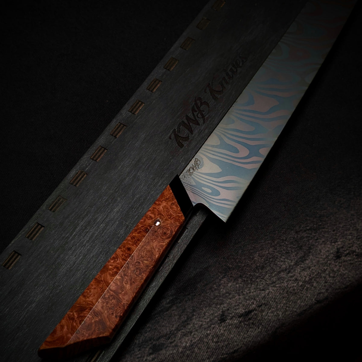 Handmade 360mm Damascus Sushi Knife by KWB