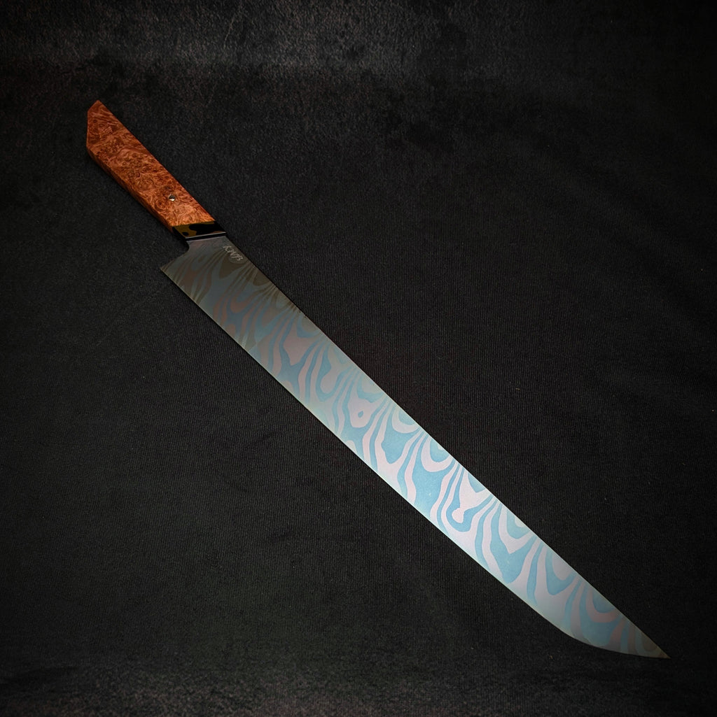 Handmade 360mm Damascus Sushi Knife by KWB