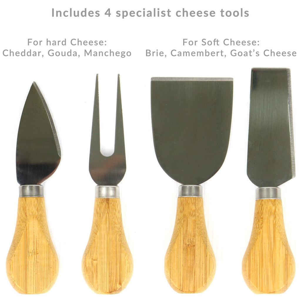 Bamboo cheese board with knife drawer by Maison & White, view 7